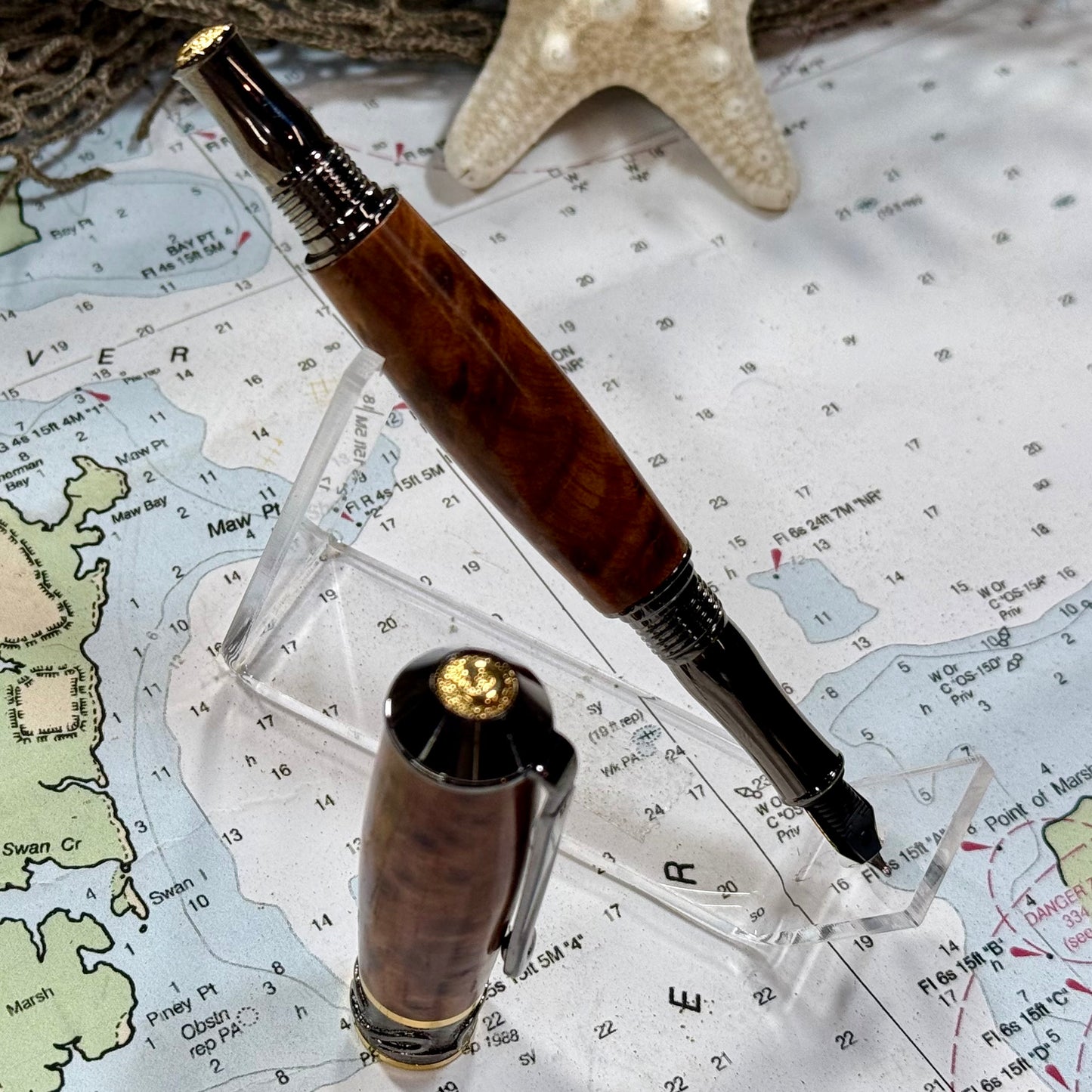 Thuya Burl 22Kt gold Fountain Pen