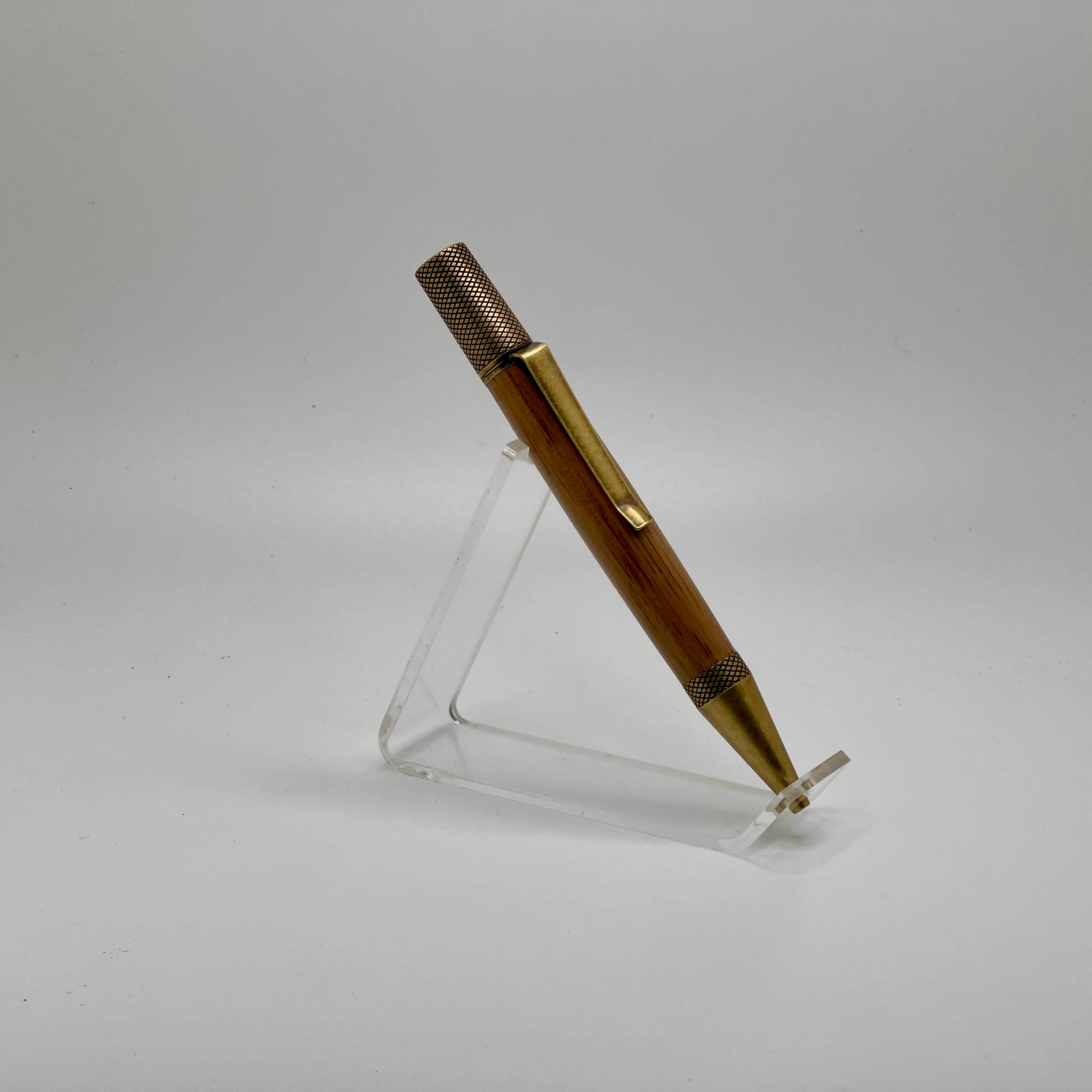 Exemplar antique brass pen left side