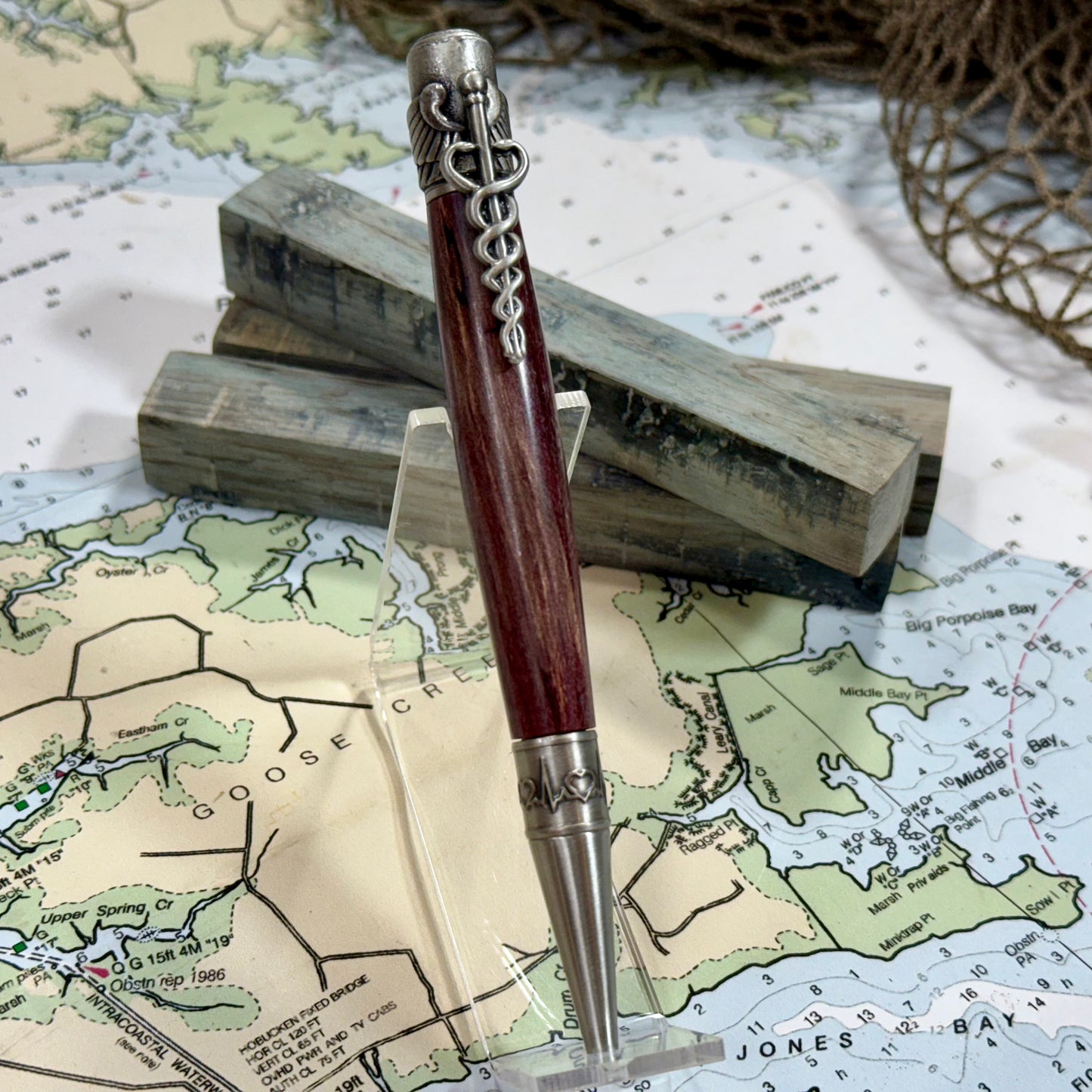 Medical Themed Pen Antique Pewter