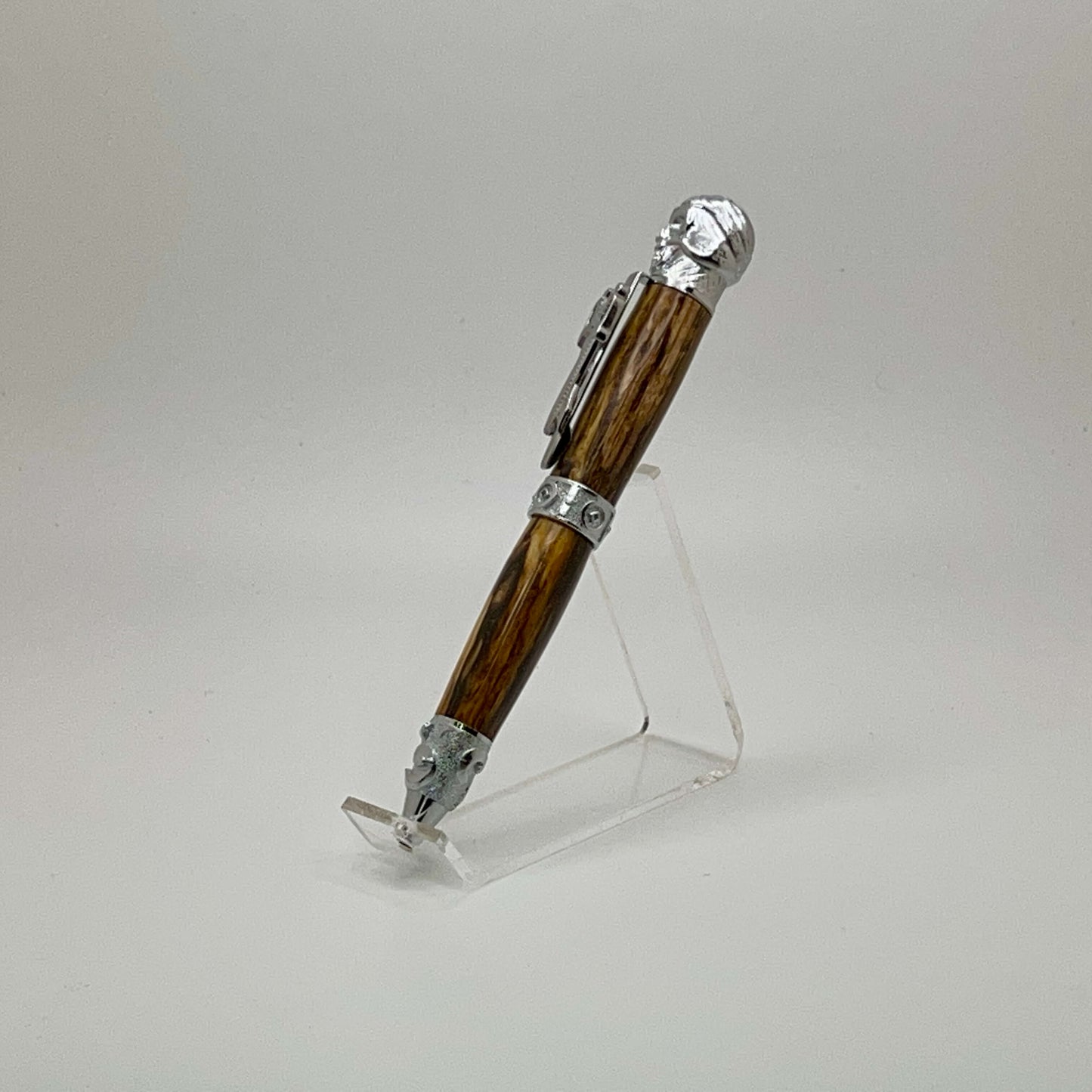 Pirate Pen Silver and Spalted Maple Wood