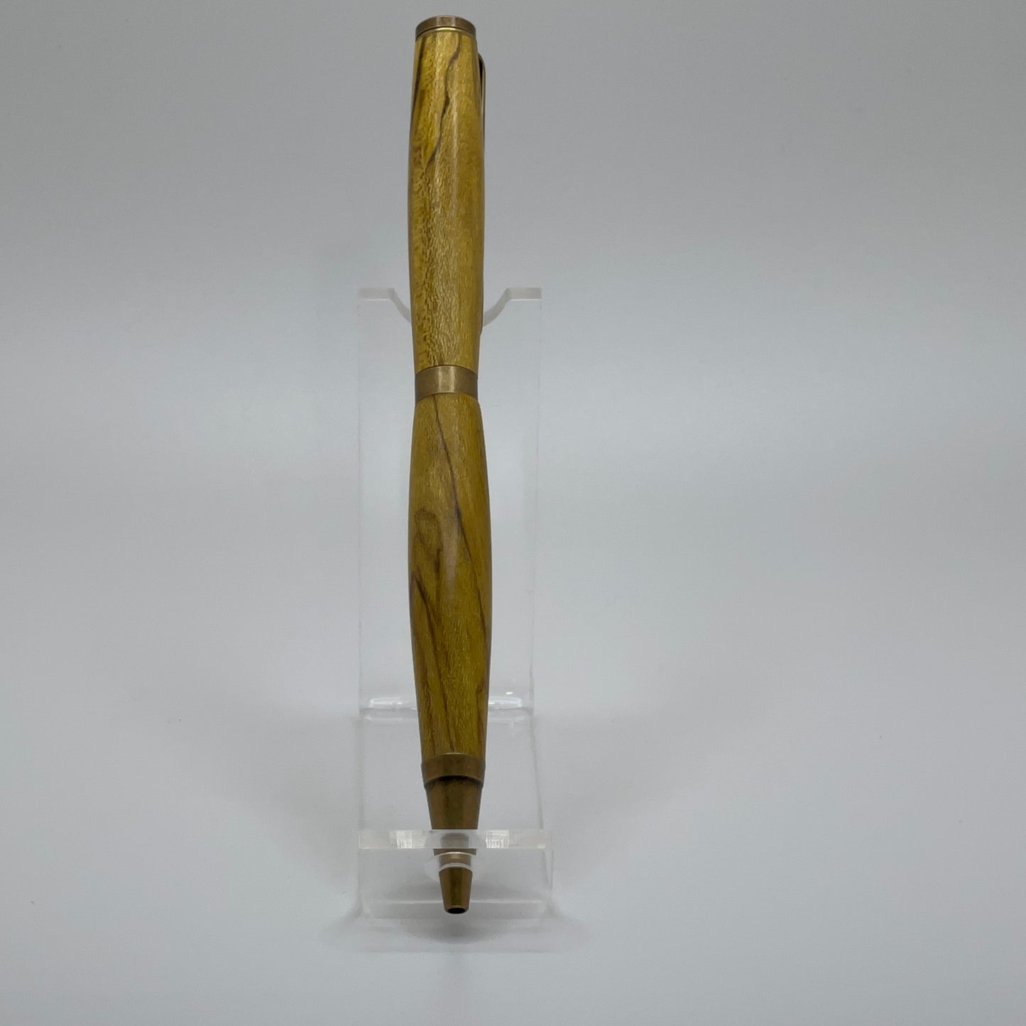 Vintage Looking Yellow With Antique Brass Ballpoint Pen
