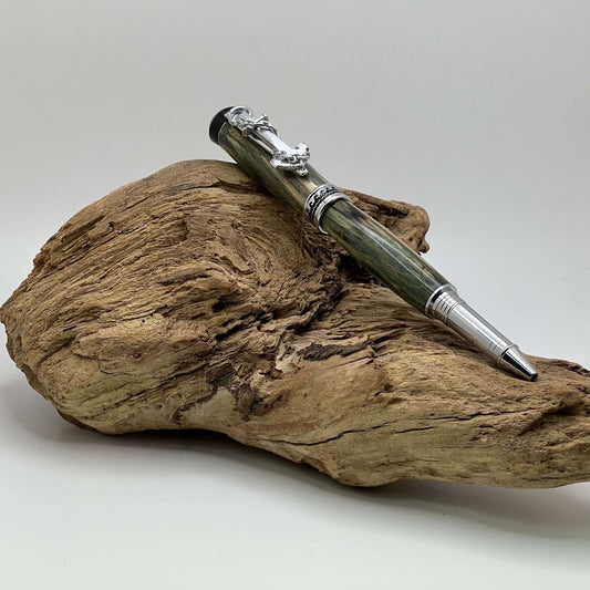 The Pamlico Voyager Rollerball Pen Dyed Spalted Maple Wood