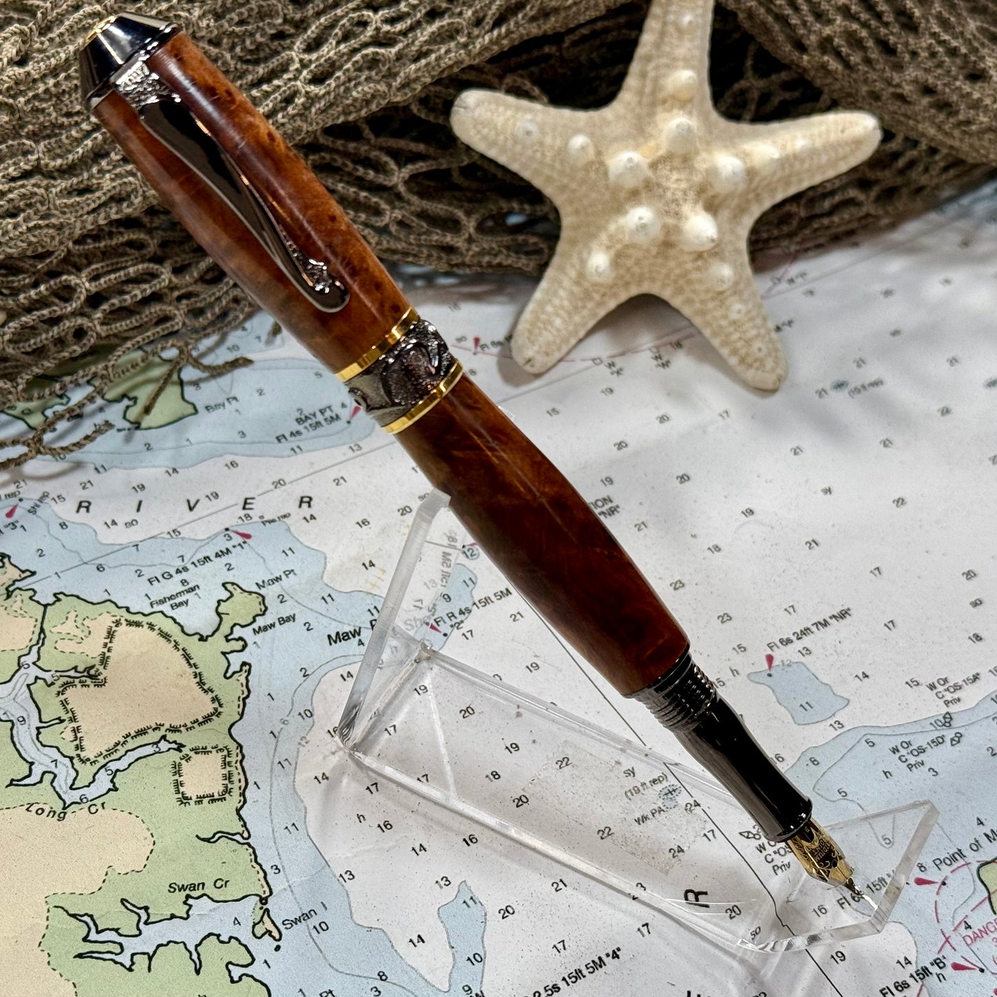 Thuya Burl 22Kt gold Fountain Pen