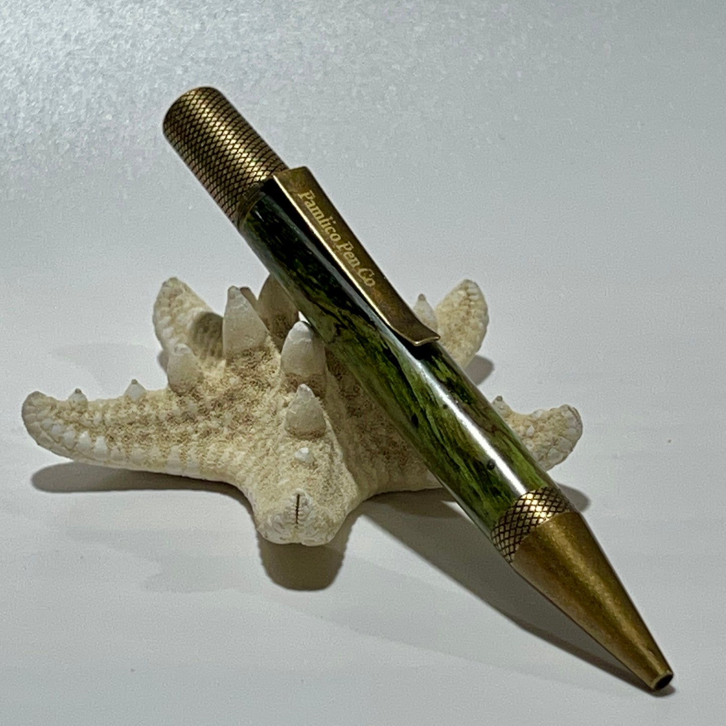 Green and Antique Brass