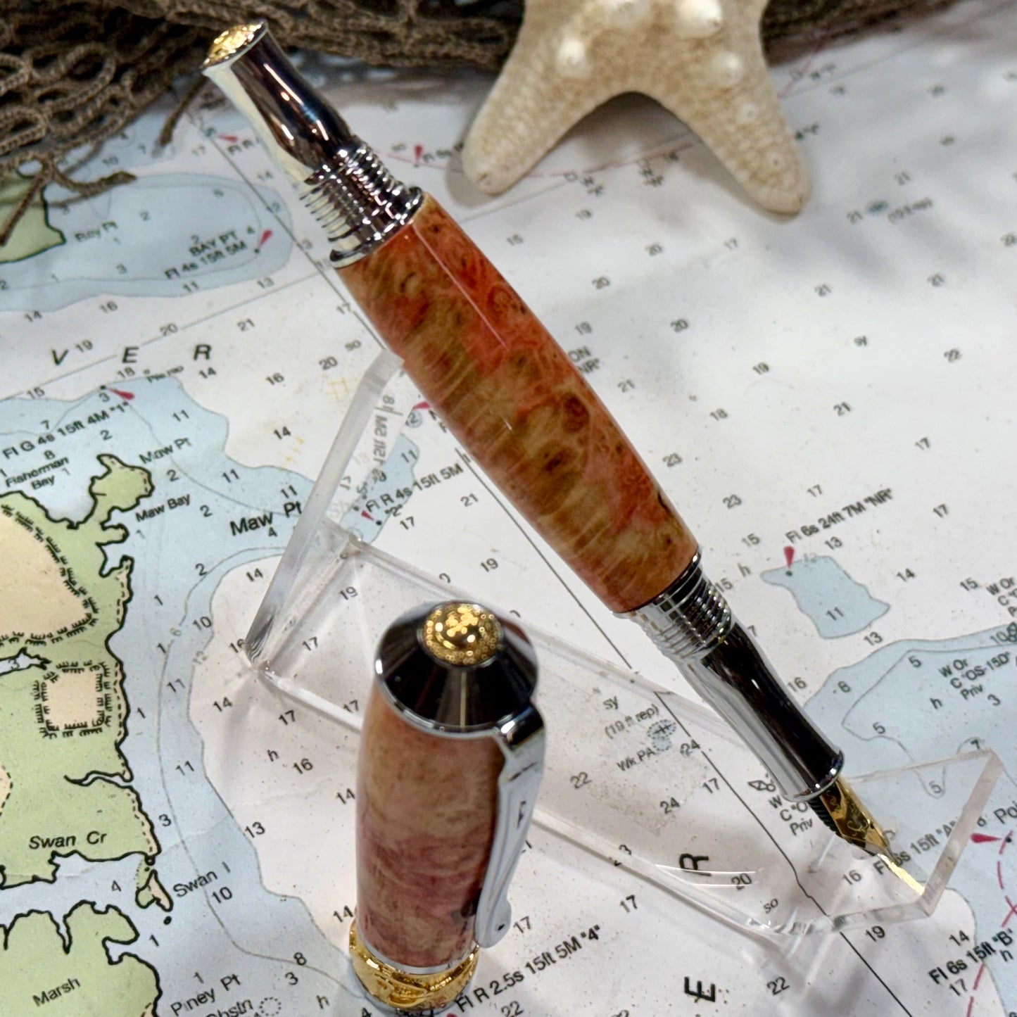 Pink and Chrome Fountain Pen