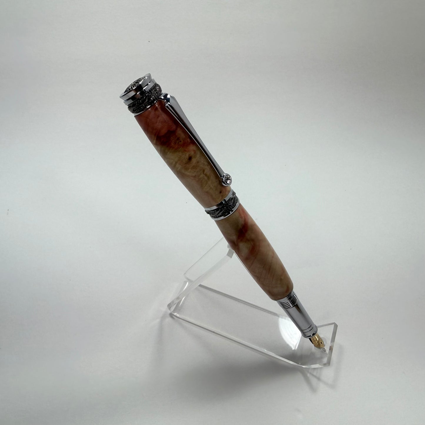 Fountain Pen With Crystal Clip