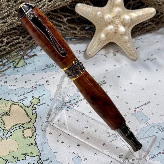 Thuya Burl 22Kt gold Fountain Pen