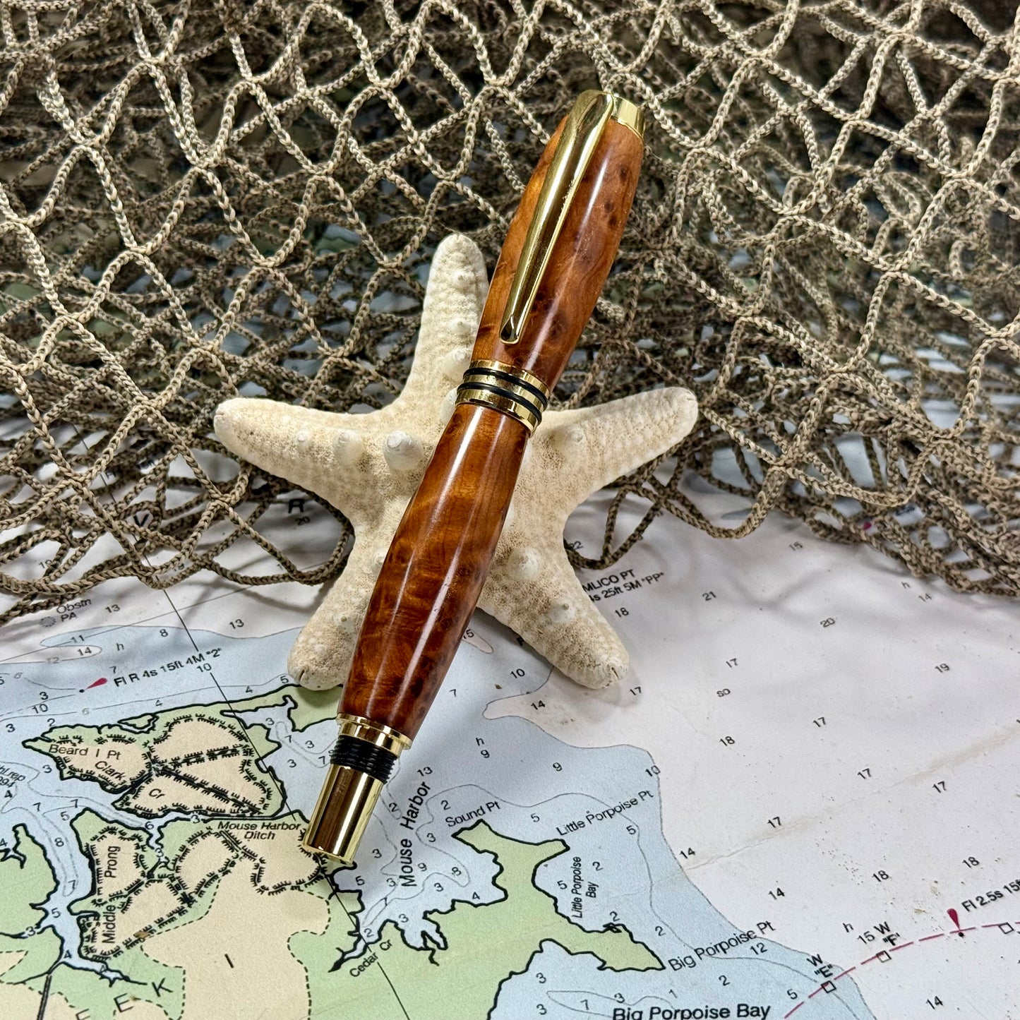 Classic Rollerball Pen | Thuya Burl | Natural | Gold