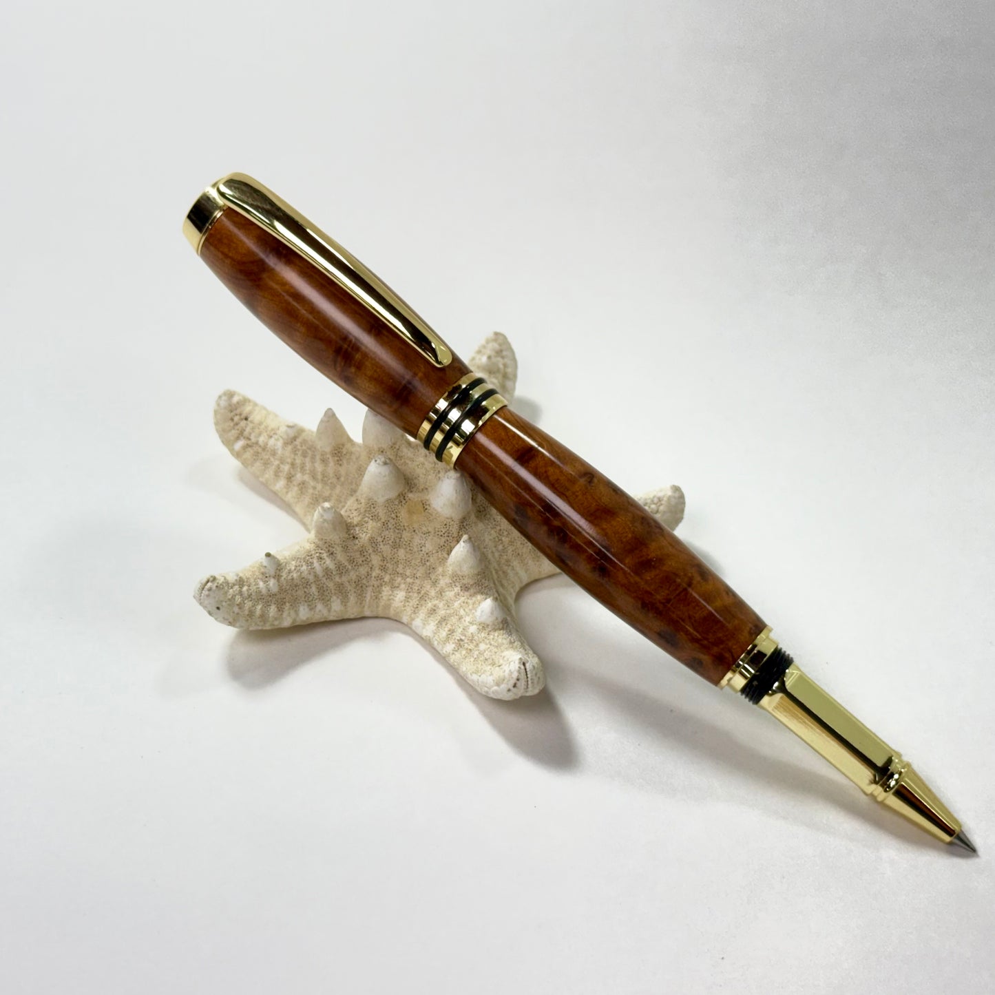 Classic Rollerball Pen | Thuya Burl | Natural | Gold