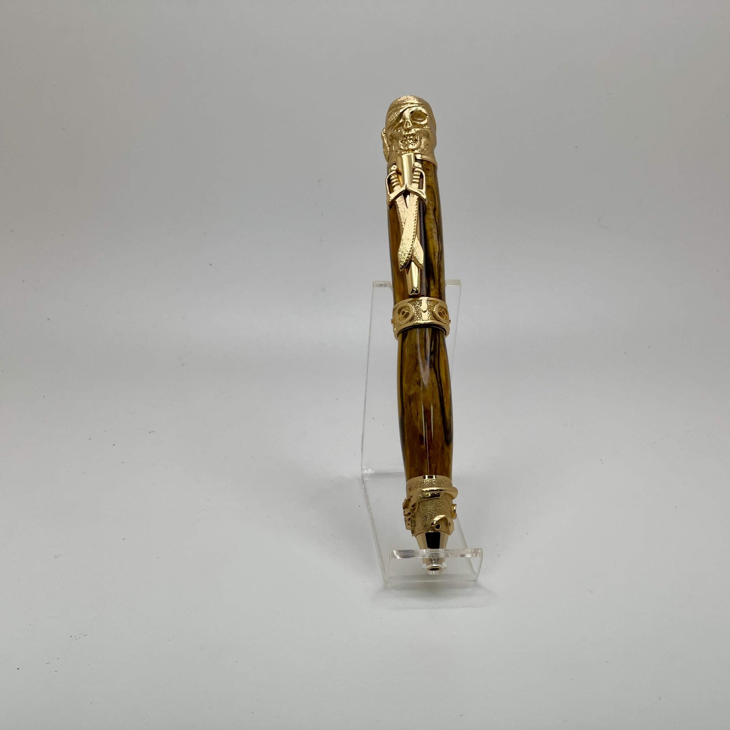 Wood Pen - Pirate Themed Gold and Spalted Maple Wood