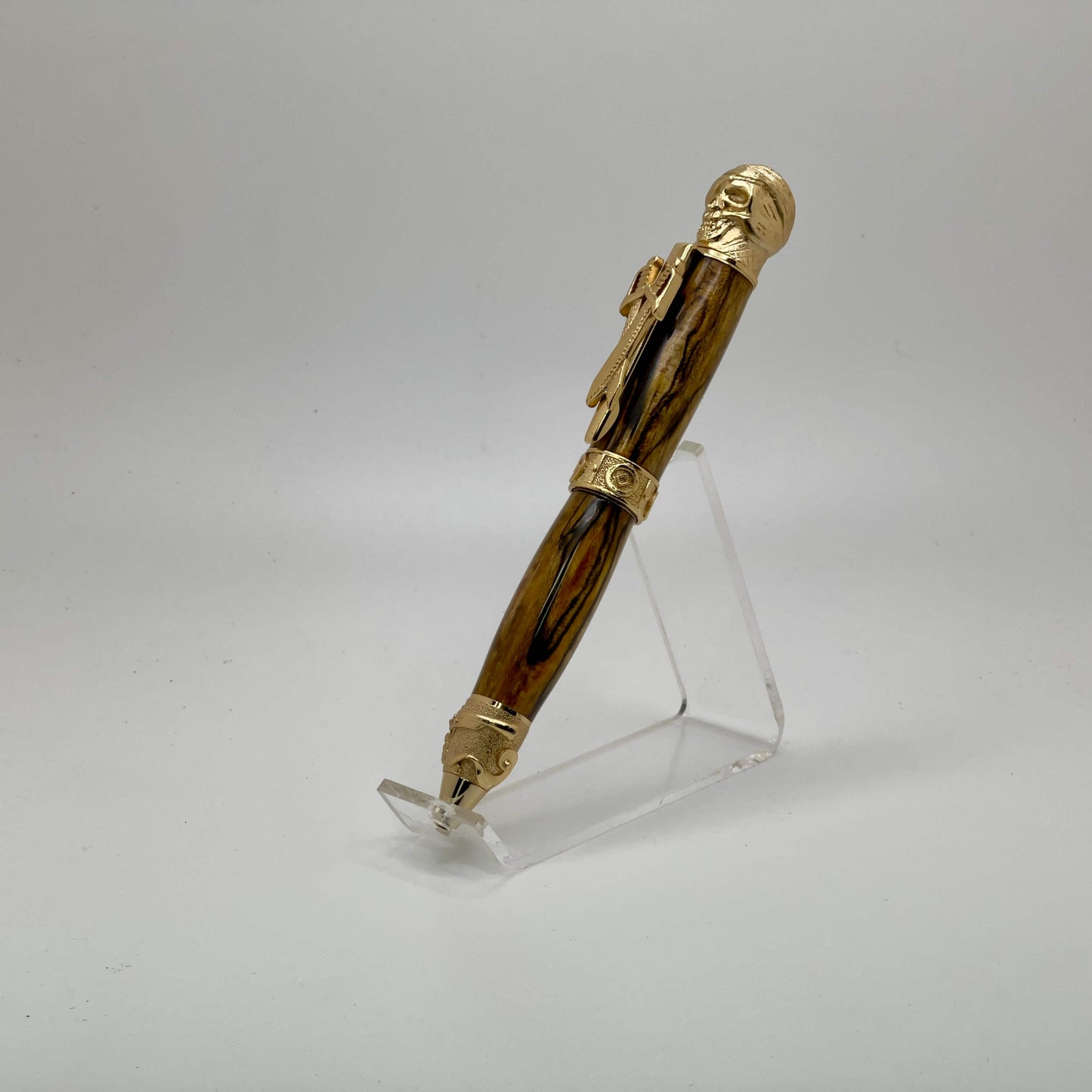 Wood Pen - Pirate Themed Gold and Spalted Maple Wood