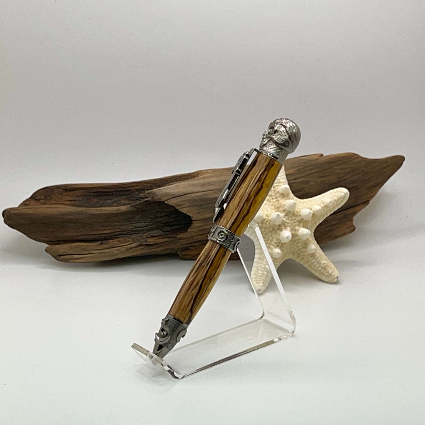 Pirate Pen Gunmetal and Spalted Maple Wood