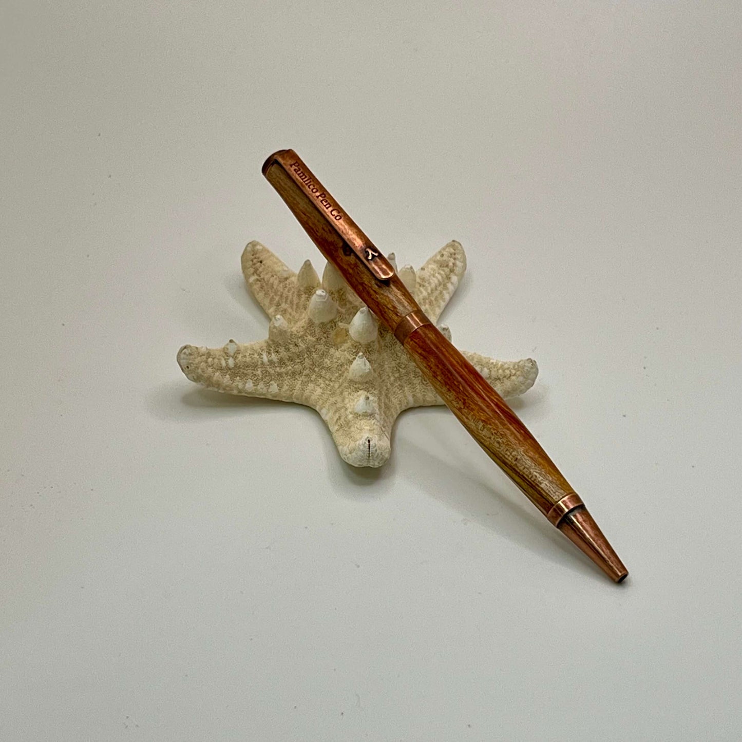 Artisan Made Writing Pen With Copper and Orange Hues