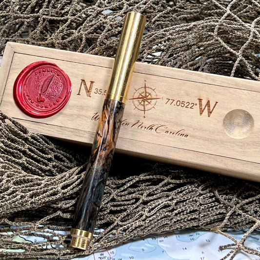 Brass and Spalted Maple Fountain Pen